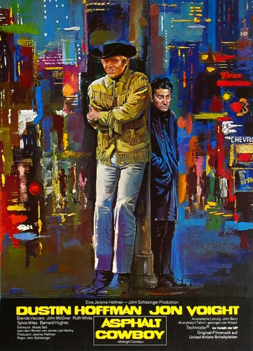Framed Print : MIDNIGHT COWBOY, (aka ASPHALT COWBOY), from left: Jon Voight, Dustin Hoffman, 1969