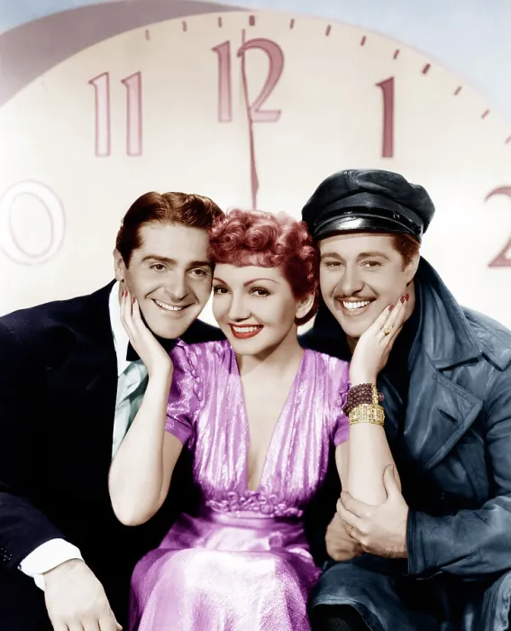 Framed Print : MIDNIGHT, from left: Francis Lederer, Claudette Colbert, Don Ameche, 1939