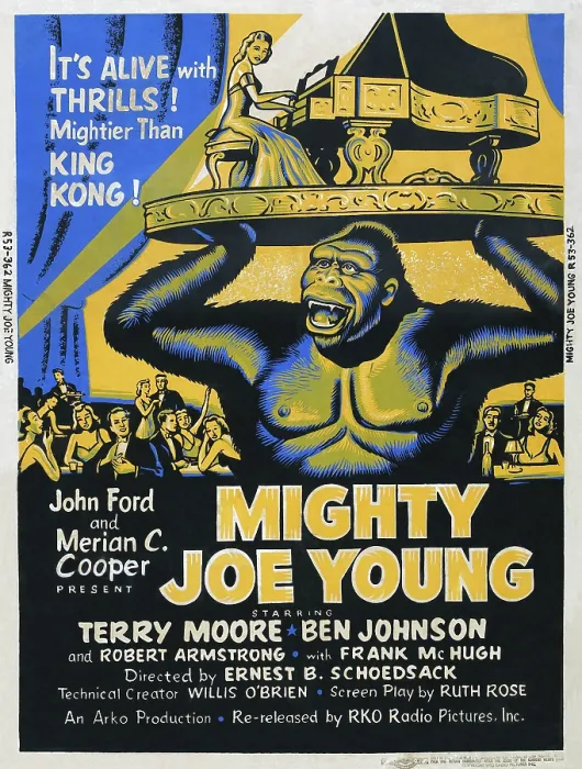 Framed Print : MIGHTY JOE YOUNG, US poster, from top: Terry Moore, Mighty Joe Young, 1949