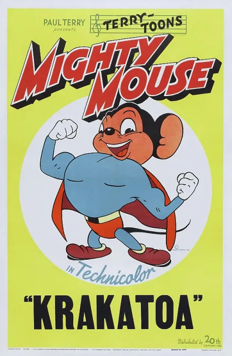 Framed Print : MIGHTY MOUSE IN KRAKATOA, Mighty Mouse on poster art, 1945, TM and Copyright 20th Century Fox Film Corp. All rights reserved. / courtesy Everett Collection