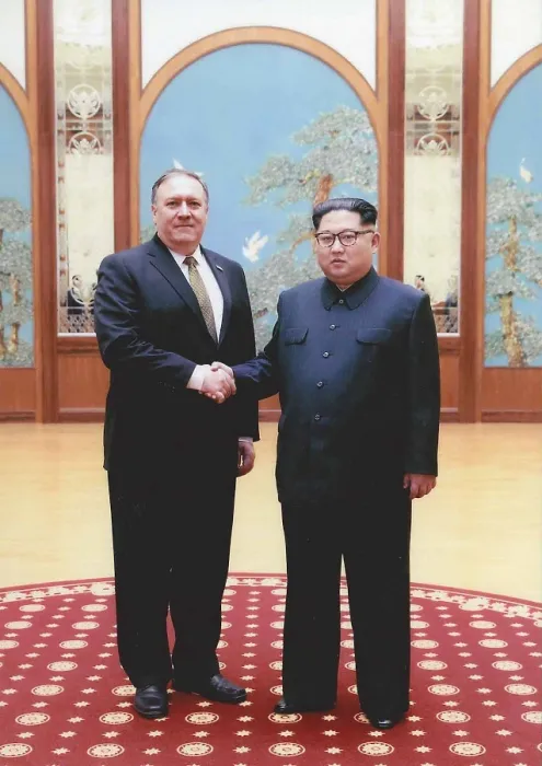 Framed Print : Mike Pompeo, then Director of the Central Intelligence Agency, meets with North Korea dictator Kim Jong-un, March 31, 2018 Framed Print : Mike Pompeo, then Director of the Central Intelligence Agency, meets with North Korea dictator Kim Jong-un, March 31, 2018