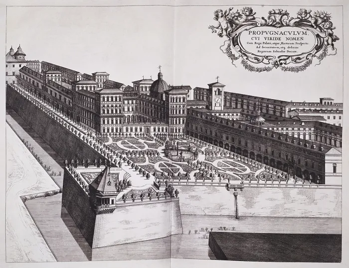 Framed Print : Milan Royal Palace. Engraving. ITALY. Milan. Civica Raccolta delle Stampe 'Achille Bertarelli' (Achille Bertarelli collection of prints)