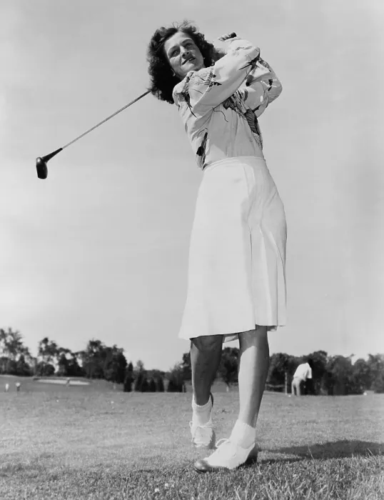 Framed Print : Mildred Babe Didrickson Zaharias swinging golf club in 1947 Framed Print : Mildred Babe Didrickson Zaharias swinging golf club in 1947