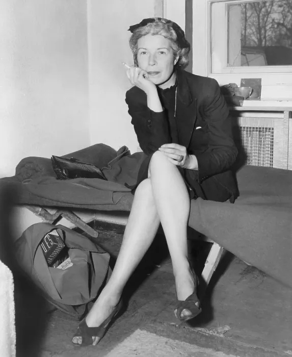 Framed Print : Mildred Gillars, a.k.a. Axis Sally, in custody at U.S. Counter Intelligence HQ, Berlin, 1946