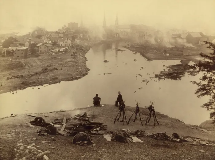 Framed Print : Military post on Kernville Hill, after the Johnstown Flood, May 31, 1889