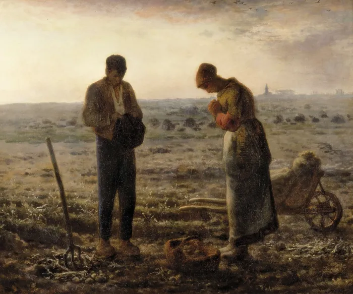 Framed Print : MILLET, Jean Franois (1814-1875). The Angelus (L'Anglus). 1857-1859. Realism. Oil on canvas. FRANCE. Paris. Muse d'Orsay (Orsay Museum)