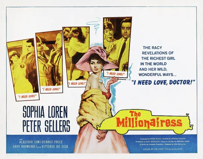 Framed Print : THE MILLIONAIRESS, top l-r: Sophia Loren, Gary Raymond, Sophia Loren, Vittorio De Sica, Dennis Price, Sophia Loren, Sophia Loren, Peter Sellers Framed Print : THE MILLIONAIRESS, top l-r: Sophia Loren, Gary Raymond, Sophia Loren, Vittorio De Sica, Dennis Price, Sophia Loren, Sophia Loren, Peter Sellers