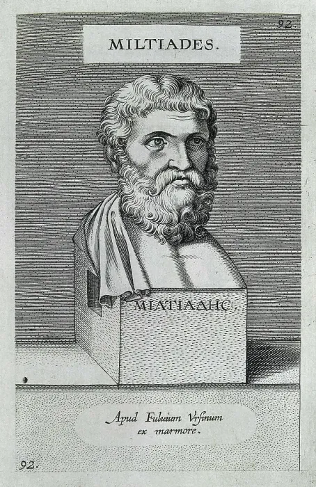 Framed Print : Miltiades The Younger (c. 554 BC probably 489 BC). Engraving. SPAIN. Madrid. National Library. AISA / Everett Collection**US SALES ONLY**