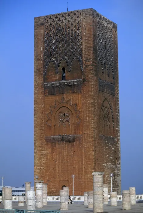 Framed Print : Minaret of al-Hasan Mosque, 1195-1196, 12th Century, brickwork - Whole artwork view