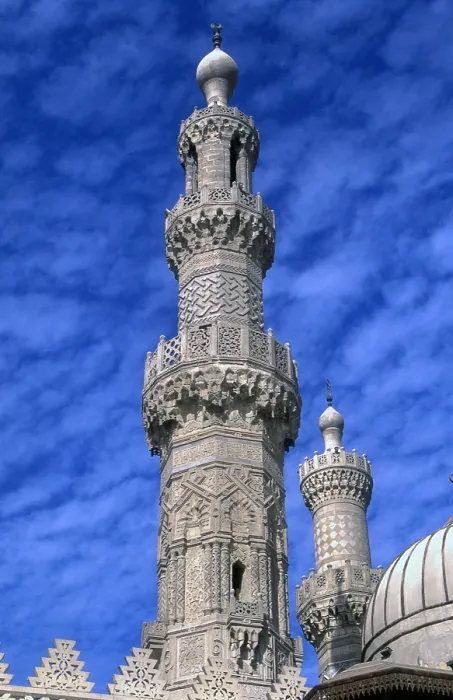 Framed Print : Minaret of Qaytbay at al-Azhar Mosque, by Mamluk craftsmen, from 1469, 15th century, carved sandstone - Whole artwork view