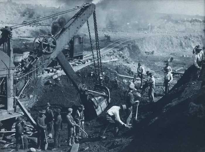 Framed Print : Miners working near a steam shovel in an iron ore strip mine, Duluth, Minnesota, c. 1890. Photo by Frances Benjamin Johnston (BSLOC_2018_2_88) Framed Print : Miners working near a steam shovel in an iron ore strip mine, Duluth, Minnesota, c. 1890. Photo by Frances Benjamin Johnston (BSLOC_2018_2_88)