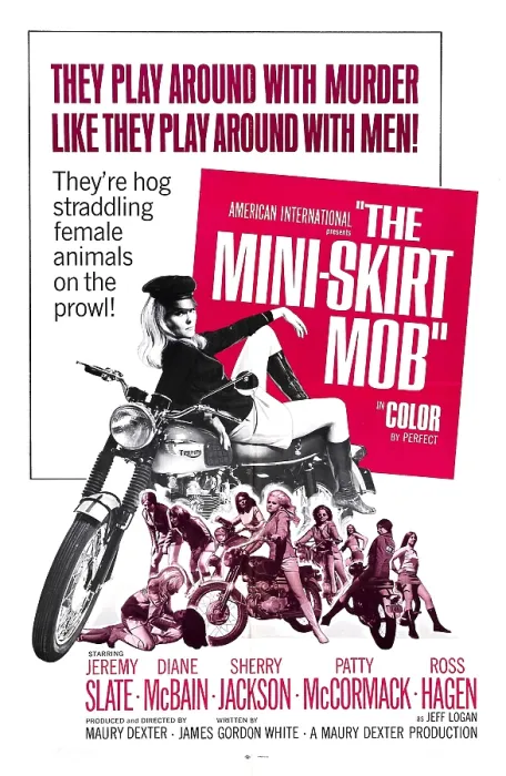 Framed Print : THE MINI-SKIRT MOB, Diane McBain (on motorcycle), 1968 Framed Print : THE MINI-SKIRT MOB, Diane McBain (on motorcycle), 1968