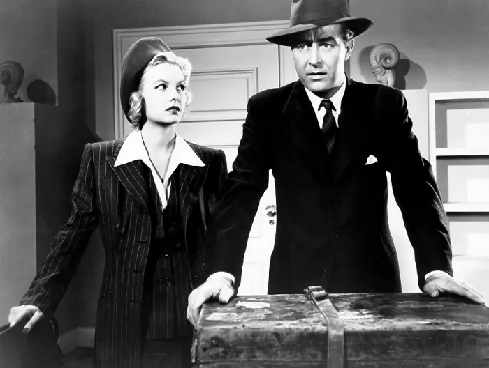 Framed Print : MINISTRY OF FEAR, from left, Marjorie Reynolds, Ray Milland, 1944