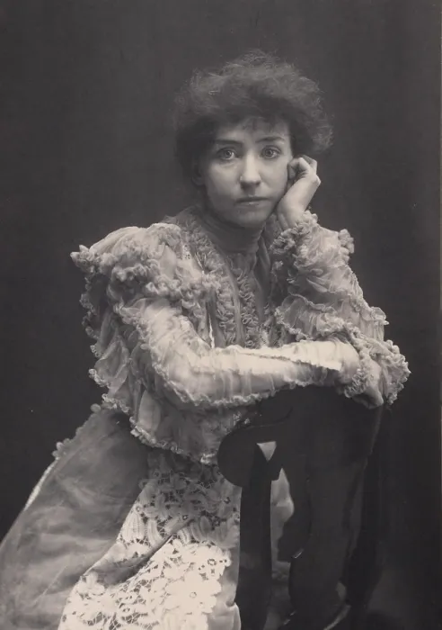 Framed Print : Minnie Maddern Fiske (1865-1932), American actress, in role of Madeline in the play, LOVE FINDS THE WAY. 1896