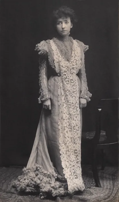 Framed Print : Minnie Maddern Fiske (1865-1932), American actress, in role of Madeline in the play, LOVE FINDS THE WAY. 1896