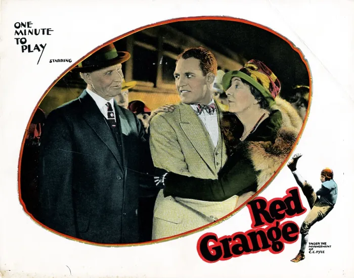 Framed Print : ONE MINUTE TO PLAY, from left, Charles Ogle, Harold Red Grange, Edythe Chapman, 1926