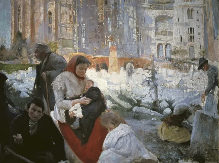 Framed Print : MIR I TRINXET, Joaquim (1873-1940). The Cathedral of the Poor. 1898. Modernism. Oil on canvas. Private Collection. - CAGP / Iberfoto / Everett Collection (288113)**US SALES ONLY** Framed Print : MIR I TRINXET, Joaquim (1873-1940). The Cathedral of the Poor. 1898. Modernism. Oil on canvas. Private Collection. - CAGP / Iberfoto / Everett Collection (288113)**US SALES ONLY**