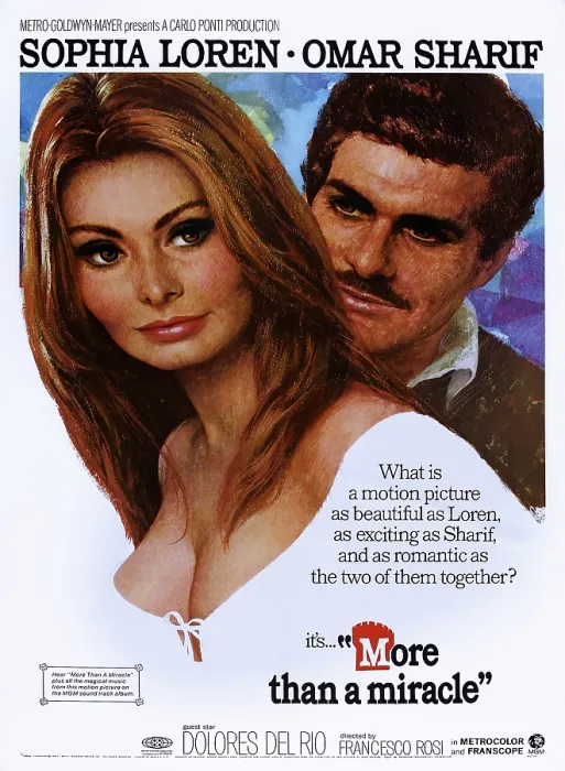 Framed Print : MORE THAN A MIRACLE, (aka C'ERA UNA VOLTA...), US poster art, from left: Sophia Loren, Omar Sharif, 1967 Framed Print : MORE THAN A MIRACLE, (aka C'ERA UNA VOLTA...), US poster art, from left: Sophia Loren, Omar Sharif, 1967
