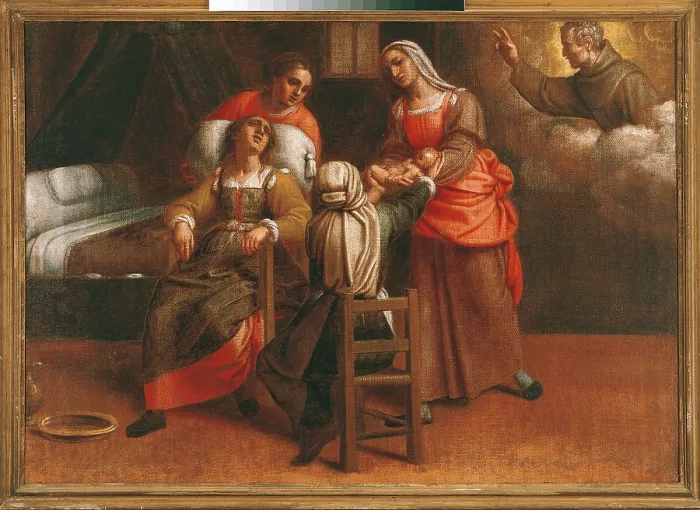 Framed Print : The Miracle of the Birth, by Enea Salmeggia known as Talpino, 1580 - 1620 about, 16th Century - 17th Century, - Italy, Lombardy, Bergamo, Home of the Priests of Sacro Cuore Framed Print : The Miracle of the Birth, by Enea Salmeggia known as Talpino, 1580 - 1620 about, 16th Century - 17th Century, - Italy, Lombardy, Bergamo, Home of the Priests of Sacro Cuore