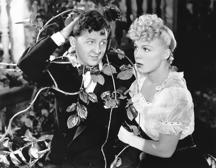 Framed Print : THE MIRACLE OF MORGAN'S CREEK, from left, Eddie Bracken, Betty Hutton, 1944 Framed Print : THE MIRACLE OF MORGAN'S CREEK, from left, Eddie Bracken, Betty Hutton, 1944