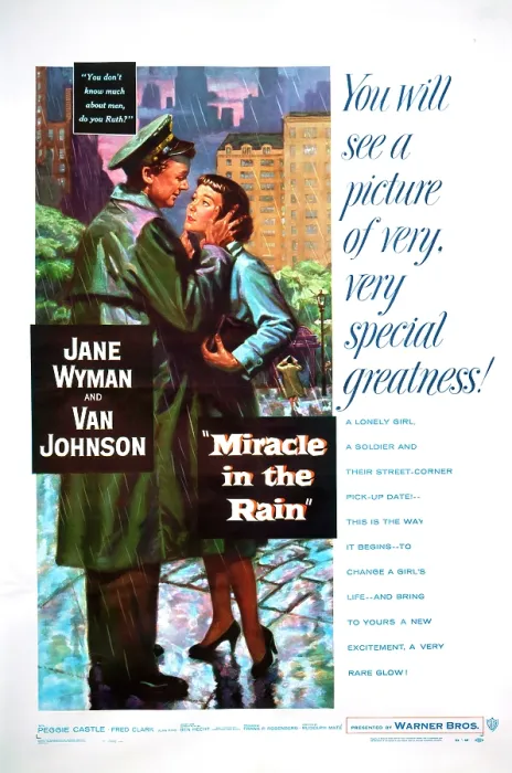 Framed Print : MIRACLE IN THE RAIN, from left: Van Johnson, Jane Wyman, 1956 Framed Print : MIRACLE IN THE RAIN, from left: Van Johnson, Jane Wyman, 1956
