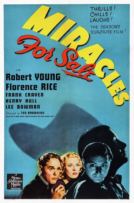 Framed Print : MIRACLES FOR SALE. US poster art, from left: Frank Craven, Florence Rice, Robert Young, 1939