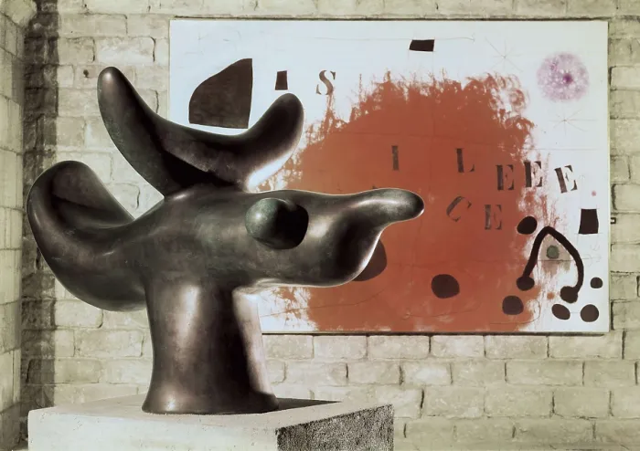 Framed Print : MIRO, Joan (1893-1983). Solar Bird. 1946-1949. Sculpture on bronze. SPAIN. Barcelona. Fundaci Mir (Joan Mir foundation). AISA / Everett Collection - Image has fine art copyright