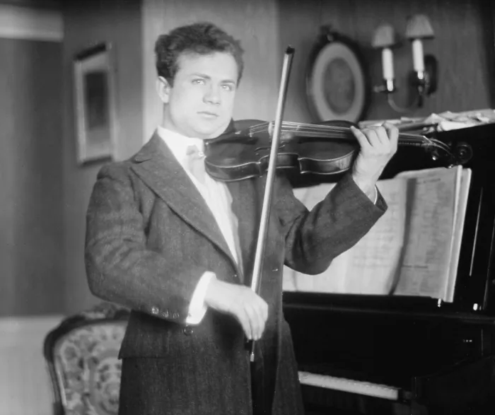 Framed Print : Mischa Elman (1891-1967), Ukrainian born violin virtuoso first performed as a child prodigy in 1904 at the age of thirteen. Photo shows the young performer, ca. 1915