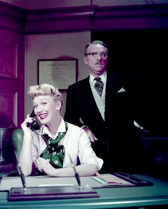 Framed Print : OUR MISS BROOKS, from left: Eve Arden, Gale Gordon, (Season 3, 1955), 1952-1956