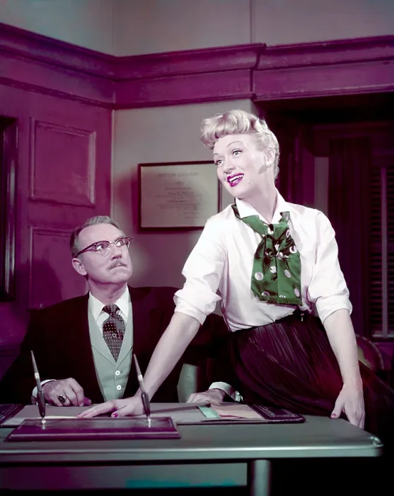 Framed Print : OUR MISS BROOKS, from left: Gale Gordon, Eve Arden, (Season 3, 1955), 1952-1956
