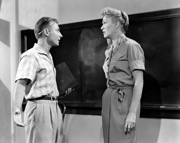 Framed Print : OUR MISS BROOKS, from left: Nick Adams, Eve Arden, 1956 Framed Print : OUR MISS BROOKS, from left: Nick Adams, Eve Arden, 1956