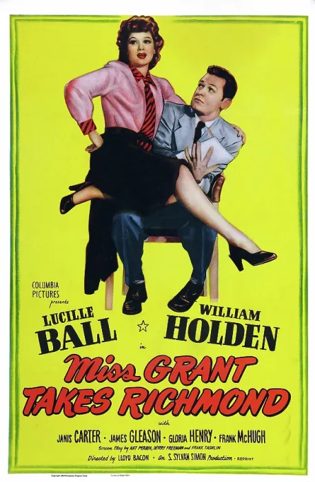 Framed Print : MISS GRANT TAKES RICHMOND, US poster art, Lucille Ball, William Holden, 1949