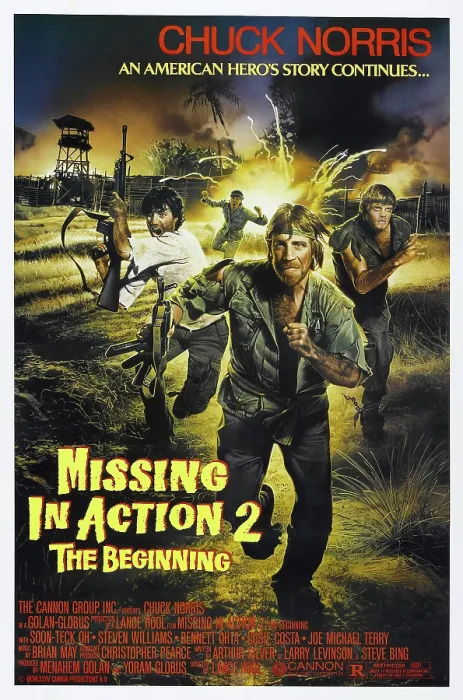 Framed Print : MISSING IN ACTION 2: THE BEGINNING, US poster, Chuck Norris, 1985, Cannon films / courtesy Everett Collection Framed Print : MISSING IN ACTION 2: THE BEGINNING, US poster, Chuck Norris, 1985, Cannon films / courtesy Everett Collection