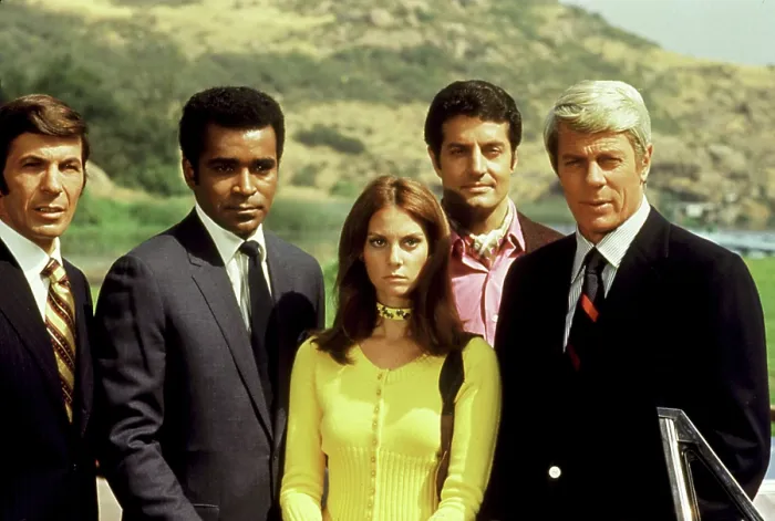 Framed Print : MISSION: IMPOSSIBLE, Leonard Nimoy, Greg Morris, Lesley Ann Warren, Peter Lupus, Peter Graves, 1966-1973