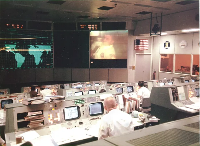 Framed Print : Mission Operations Control Room - Mission Control Center, Manned Spacecraft Center - fourth television transmission from the Apollo 13 spacecraft while en route to Moon. Fred W Framed Print : Mission Operations Control Room - Mission Control Center, Manned Spacecraft Center - fourth television transmission from the Apollo 13 spacecraft while en route to Moon. Fred W