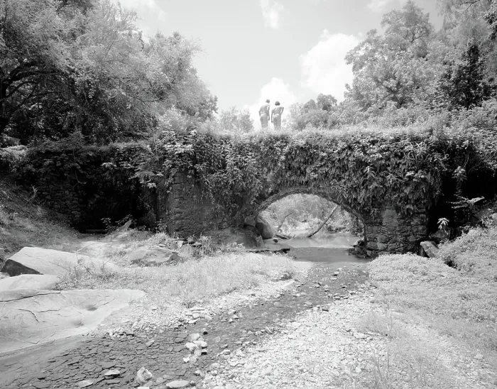 Framed Print : Mission San Francisco de la Espada. View of the aqueduct, or Espada Acequia. San Antonio, Texas