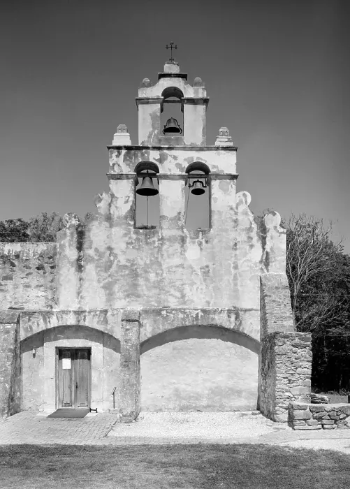 Framed Print : Mission San Juan de Capistrano, bell-tower. San Antonio, Texas