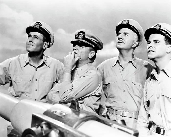 Framed Print : MISTER ROBERTS, Henry Fonda, James Cagney, William Powell, Jack Lemmon, 1955