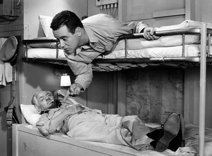 Framed Print : MISTER ROBERTS, William Powell, Jack Lemmon, 1955 Framed Print : MISTER ROBERTS, William Powell, Jack Lemmon, 1955