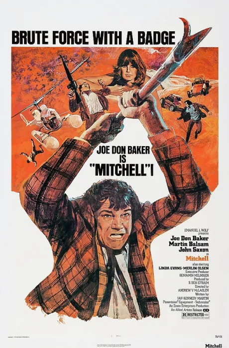 Framed Print : MITCHELL, US poster art, Joe Don Baker, 1975 Framed Print : MITCHELL, US poster art, Joe Don Baker, 1975