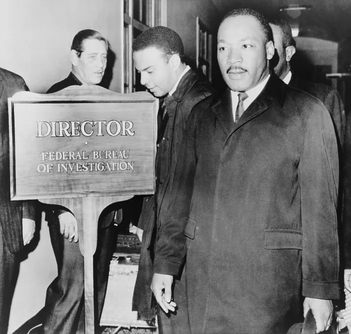 Framed Print : MLK enters the FBI Building. Dr. Martin Luther King, Jr. and Andrew Young arriving at the FBI to meet with FBI Director J. Edgar Hoover Framed Print : MLK enters the FBI Building. Dr. Martin Luther King, Jr. and Andrew Young arriving at the FBI to meet with FBI Director J. Edgar Hoover