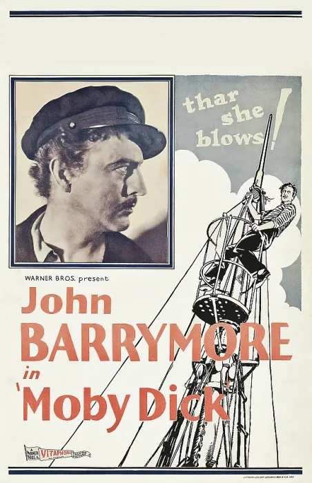 Framed Print : MOBY DICK, John Barrymore on window card, 1930 Framed Print : MOBY DICK, John Barrymore on window card, 1930