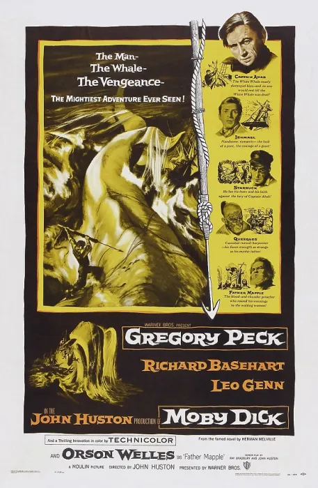 Framed Print : MOBY DICK, US poster art, Gregory Peck, 1956