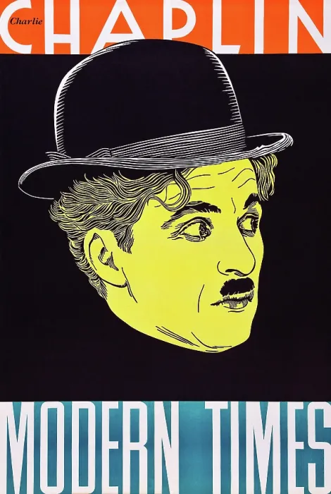 Framed Print : MODERN TIMES, US poster art, Charlie Chaplin, 1936 Framed Print : MODERN TIMES, US poster art, Charlie Chaplin, 1936