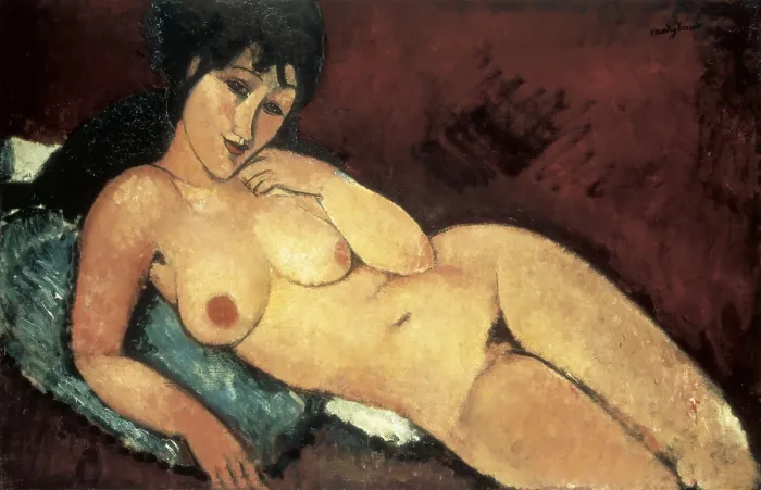 Framed Print : MODIGLIANI, Amedeo (1884-1920). Nude on a Blue Cushion. 1917. Oil on canvas. UNITED STATES OF AMERICA. Washington. National Gallery of Art Framed Print : MODIGLIANI, Amedeo (1884-1920). Nude on a Blue Cushion. 1917. Oil on canvas. UNITED STATES OF AMERICA. Washington. National Gallery of Art