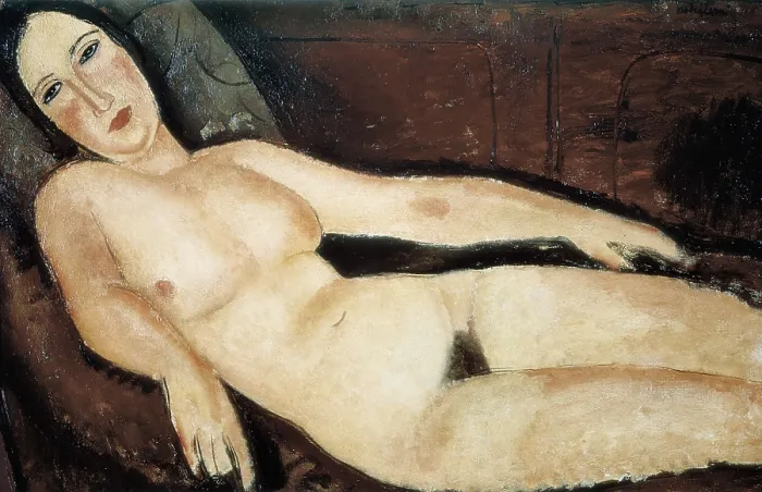 Framed Print : MODIGLIANI, Amedeo (1884-1920). Nude on a Divan. 1918. Oil on canvas. UNITED STATES OF AMERICA. Washington. National Gallery of Art. AISA / Everett Collection**US SALES ONLY**