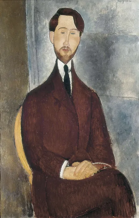 Framed Print : MODIGLIANI, Amedeo (1884-1920). Portrait of Leopoldo Zborowski. 1918. Oil on canvas. BRAZIL. Sao Paulo. Sao Paulo Museum of Art. AISA / Everett Collection**US SALES ONLY**