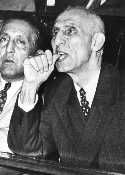 Framed Print : Mohammed Mossadegh, awaits the vote of confidence in the Iranian parliament
