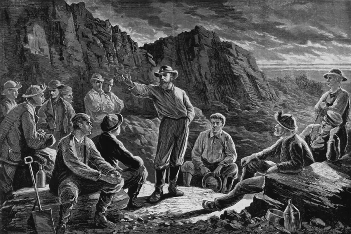 Framed Print : The Molly Maguires were a secret organization of Irish Immigrants who worked in the anthracite coal region of Pennsylvania