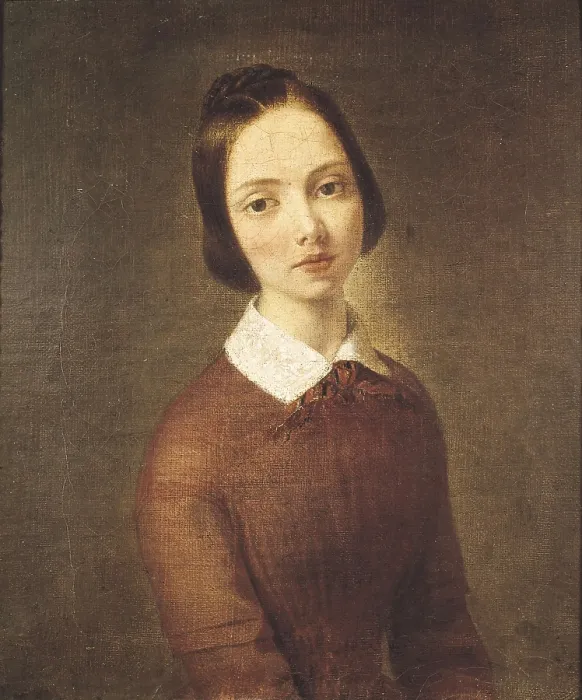 Framed Print : MOLTENI, Giuseppe (1800-1867). Portrait of Young Woman. mid. 19th c. Oil on canvas. ITALY. Rome. Galleria Nazionale d'Arte Moderna (National Gallery of Modern Art)